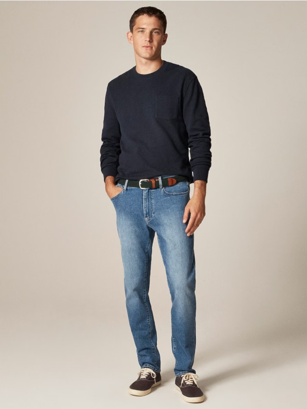 J. Crew 1040 Athletic Tapered-fit stretch jean in three-year wash